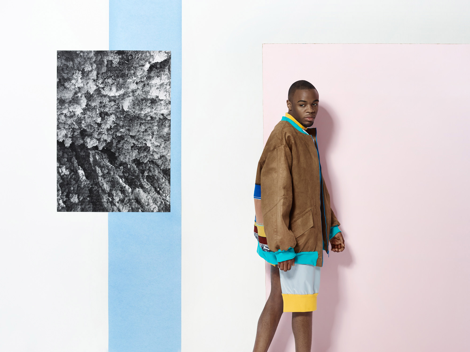 fashion mode wald bild im bild südafrika grafisch bunt setbau
